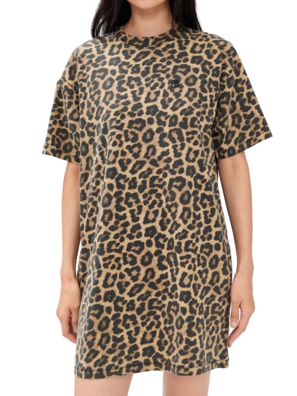 ANINE BING Women's Beth Mini Dress Leopard XS
